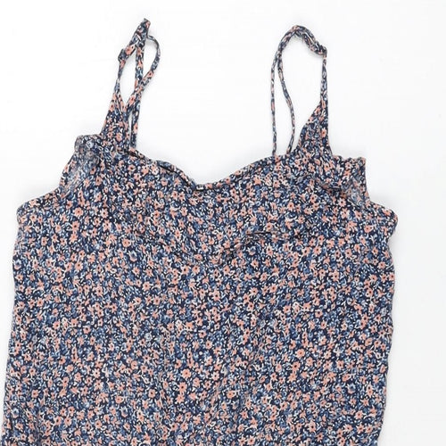 H&M Girls Multicoloured Floral Viscose Playsuit One-Piece Size 12 Years L3 in Pullover