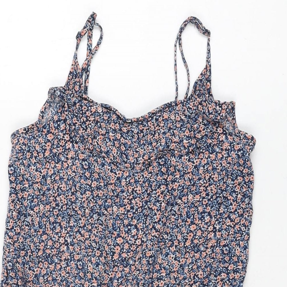 H&M Girls Multicoloured Floral Viscose Playsuit One-Piece Size 12 Years L3 in Pullover