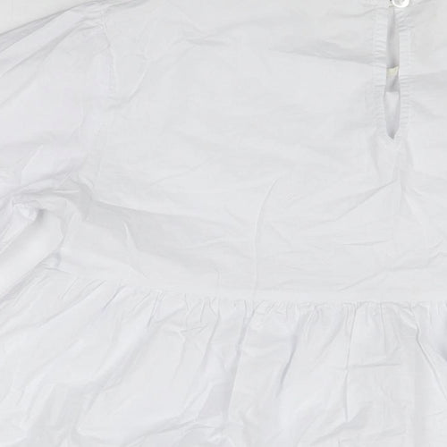 Urban Bliss Womens White Cotton Basic T-Shirt Size 6 Round Neck