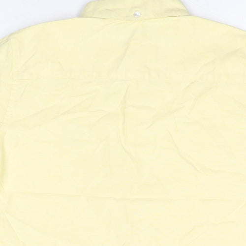 NEXT Boys Yellow Cotton Basic Button-Up Size 12 Years Collared Button