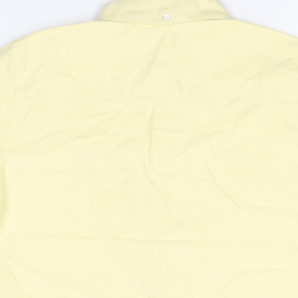 NEXT Boys Yellow Cotton Basic Button-Up Size 12 Years Collared Button