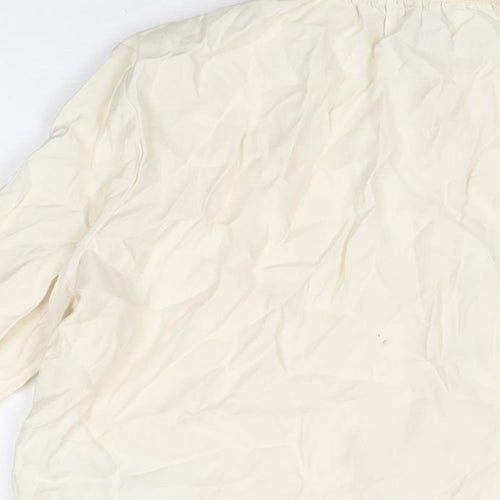 VERO MODA Womens Ivory Viscose Basic Button-Up Size S Collared