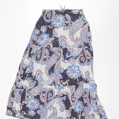 Miss Evie Girls Multicoloured Floral Viscose Swing Skirt Size 13 Years Regular Drawstring