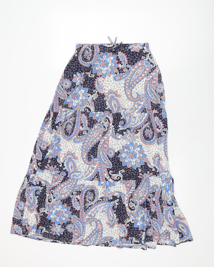 Miss Evie Girls Multicoloured Floral Viscose Swing Skirt Size 13 Years Regular Drawstring