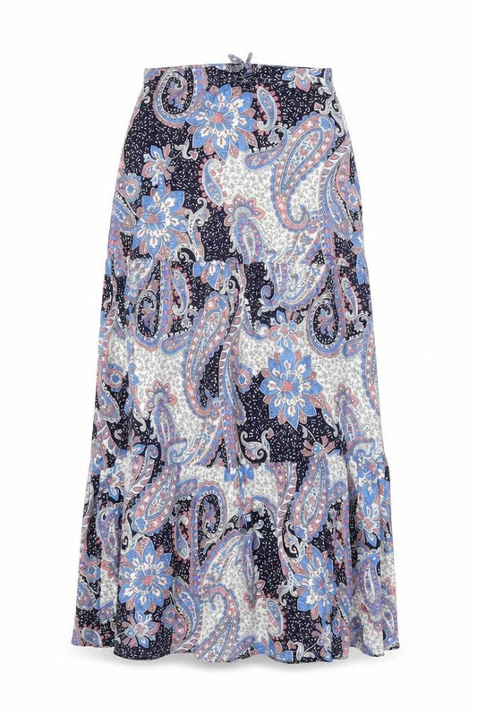 Miss Evie Girls Multicoloured Floral Viscose Swing Skirt Size 13 Years Regular Drawstring