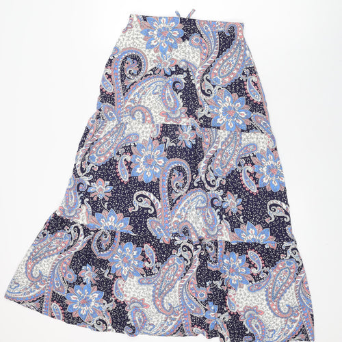 Miss Evie Girls Multicoloured Floral Viscose Swing Skirt Size 13 Years Regular Drawstring