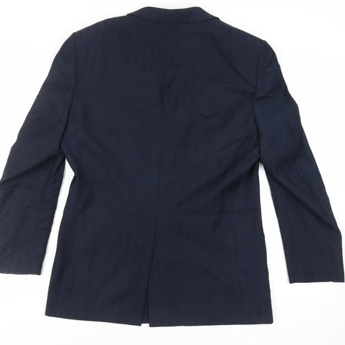 Greenwoods Mens Blue Polyester Jacket Suit Jacket Size 40 Regular