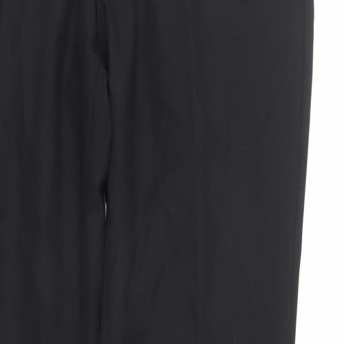 NEXT Mens Black Polyacrylate Fibre Dress Pants Trousers Size 34 in L31 in Regular Zip