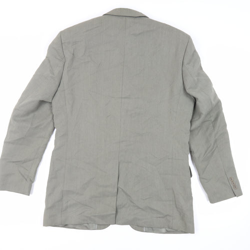 Burton Mens Green Polyester Jacket Suit Jacket Size 38 Regular