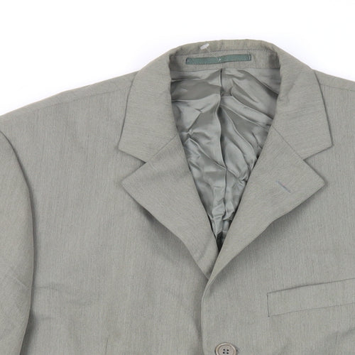 Burton Mens Green Polyester Jacket Suit Jacket Size 38 Regular