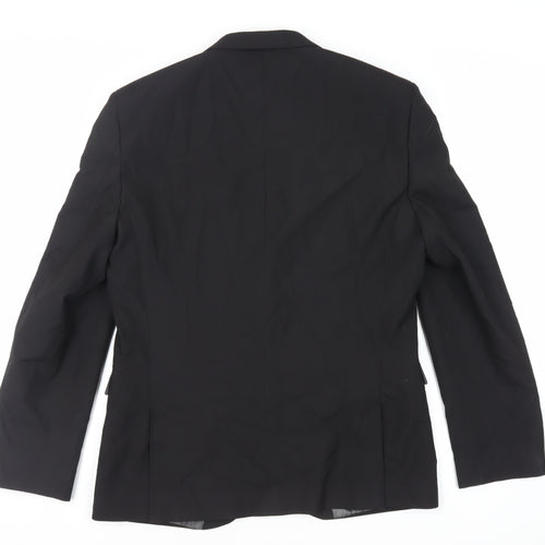 NEXT Mens Black Polyester Jacket Blazer Size 42 Regular