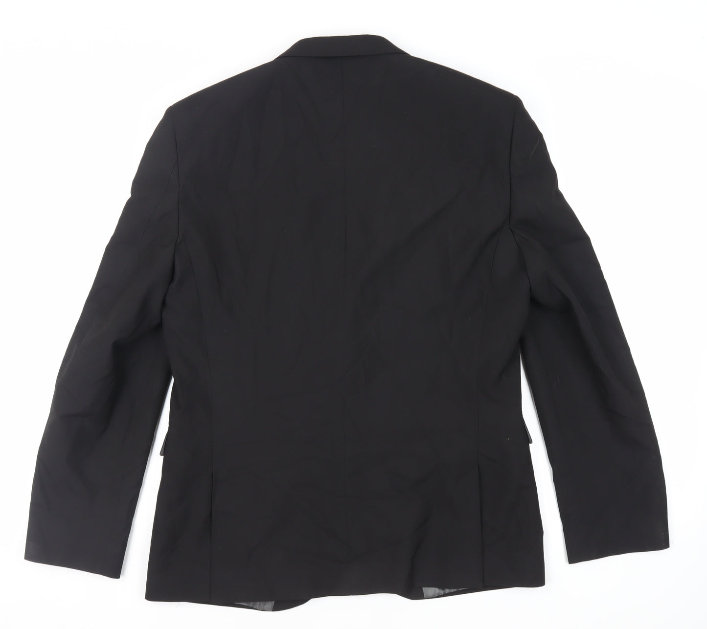 NEXT Mens Black Polyester Jacket Blazer Size 42 Regular
