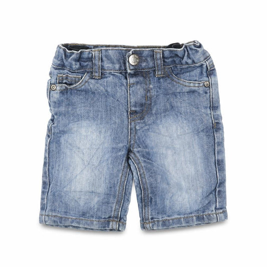 Denim & Co. Boys Blue Cotton Chino Shorts Size 2 Years Regular Snap - Pockets