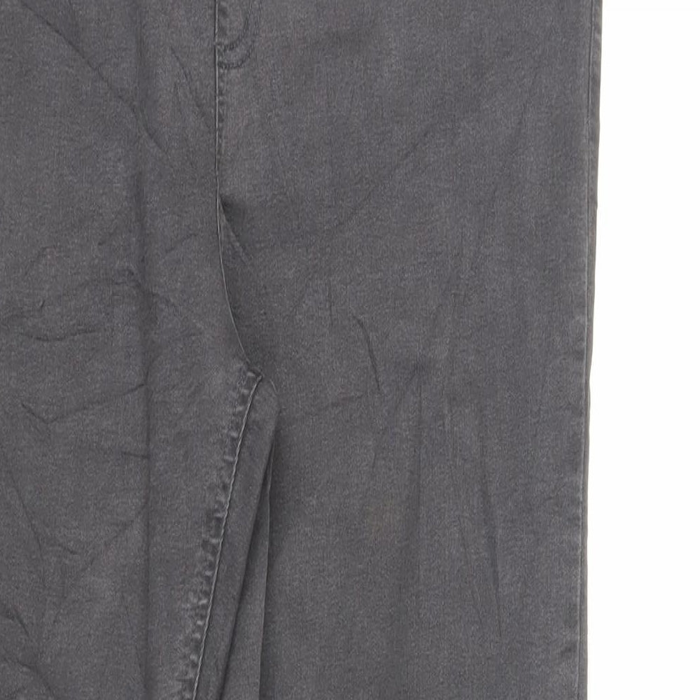 Marks and Spencer Womens Grey Cotton Jegging Jeans Size 16 L28 in Regular - Elasticated Waist