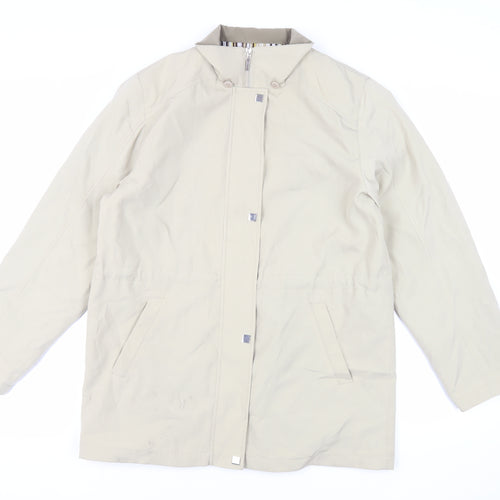 Liz Claiborne Womens Beige Jacket Size M Zip