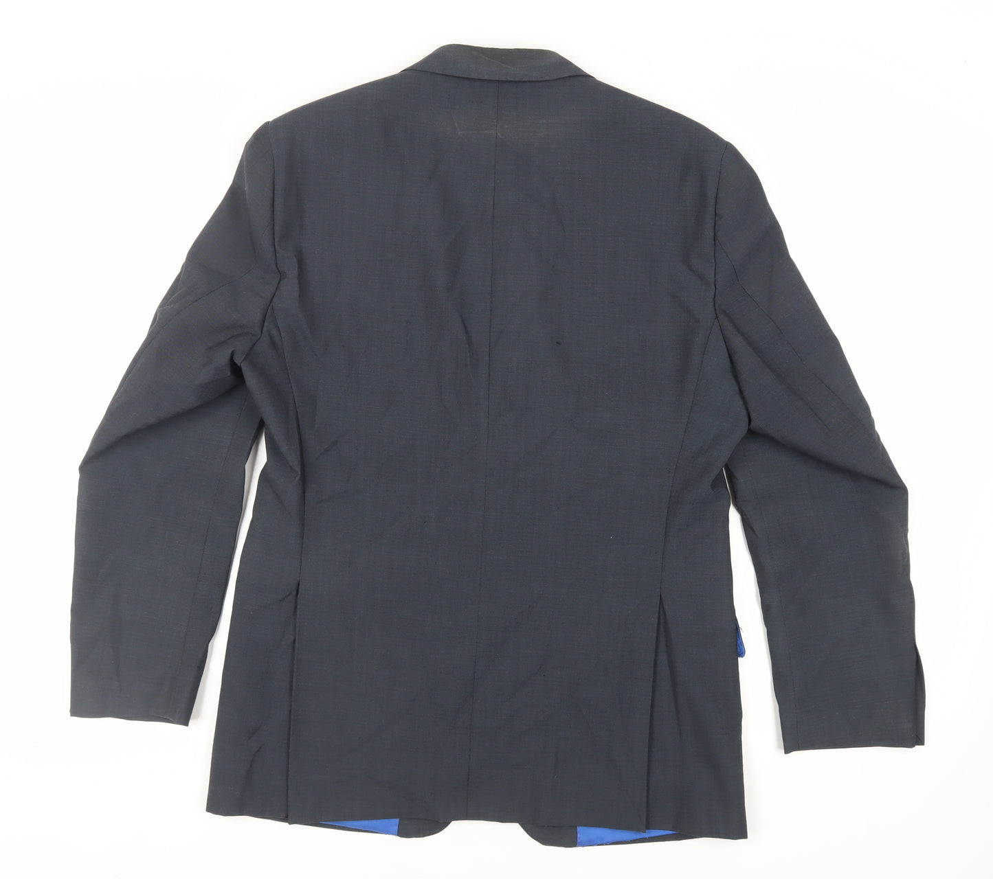Hawes & Curtis Mens Blue Wool Jacket Suit Jacket Size 40 Regular