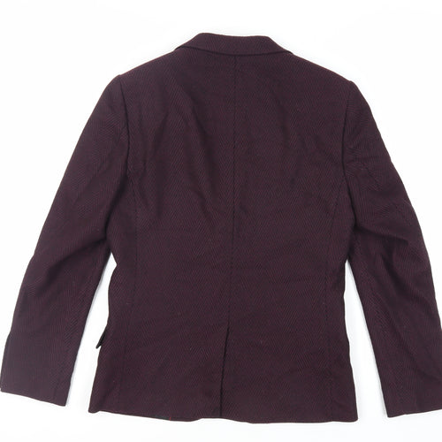 ASOS Mens Purple Geometric Polyester Jacket Blazer Size 36 Regular