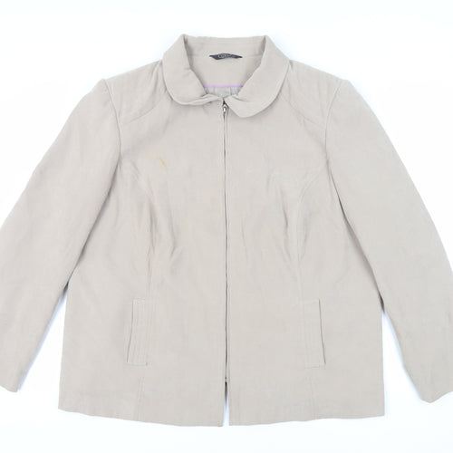 Bonmarché Womens Beige Jacket Size 24 Zip