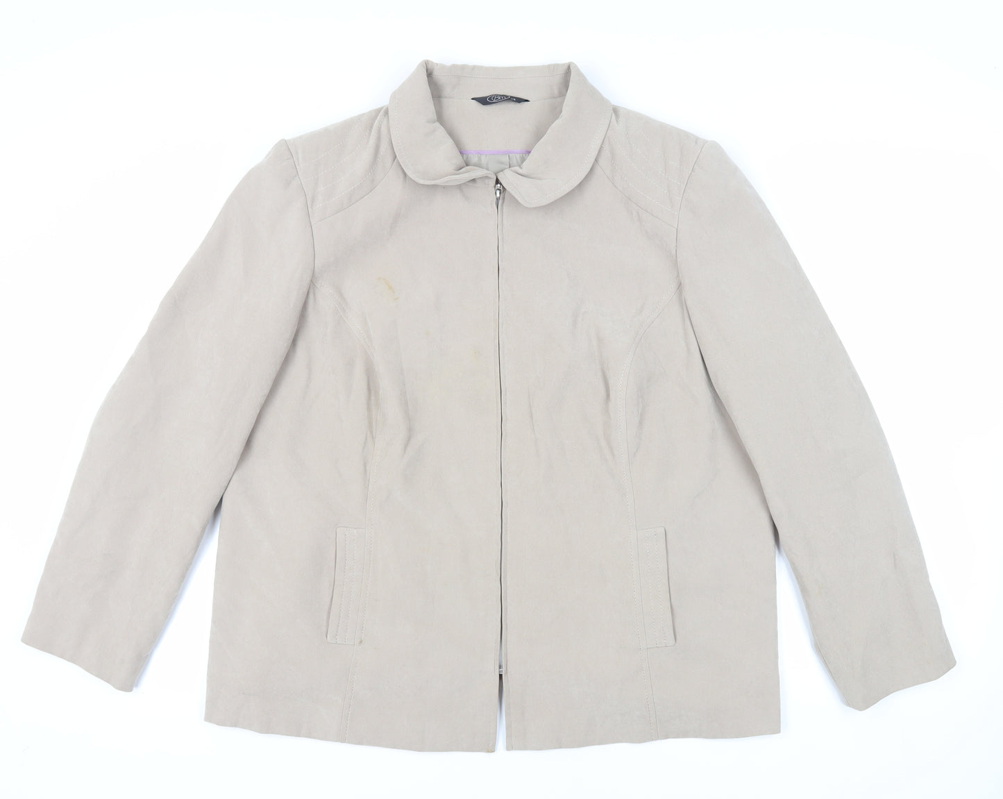 Bonmarché Womens Beige Jacket Size 24 Zip