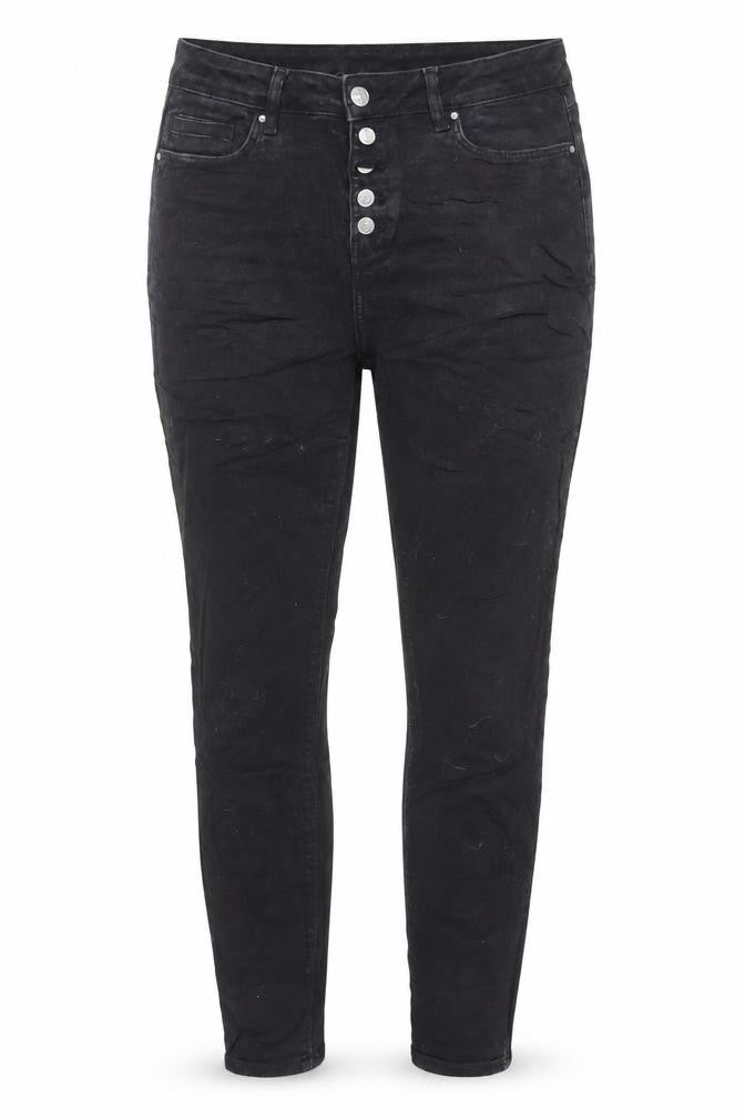 Very Womens Black Cotton Skinny Jeans Size 14 L28 in Regular Button