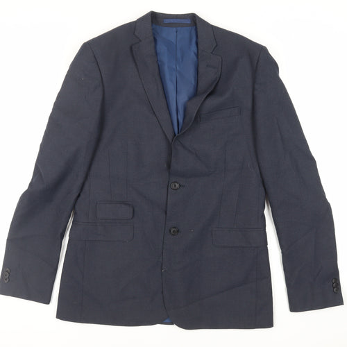 Marks and Spencer Mens Blue Polyester Jacket Suit Jacket Size 40 Regular