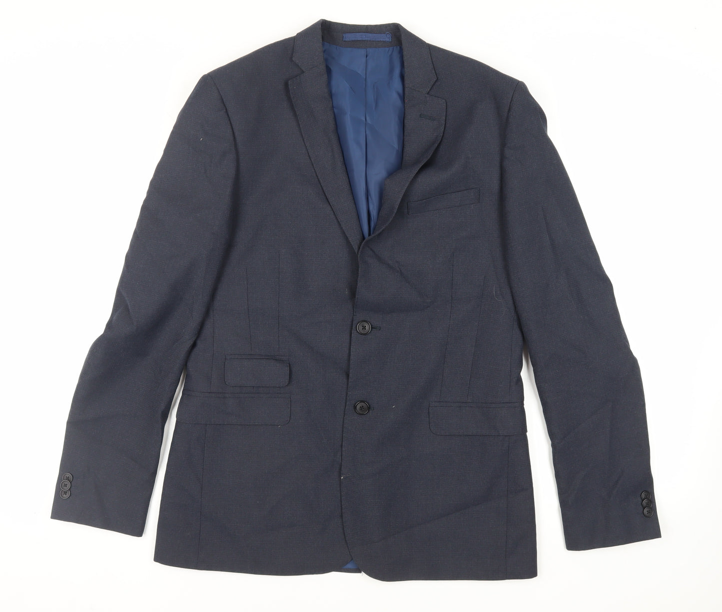 Marks and Spencer Mens Blue Polyester Jacket Suit Jacket Size 40 Regular