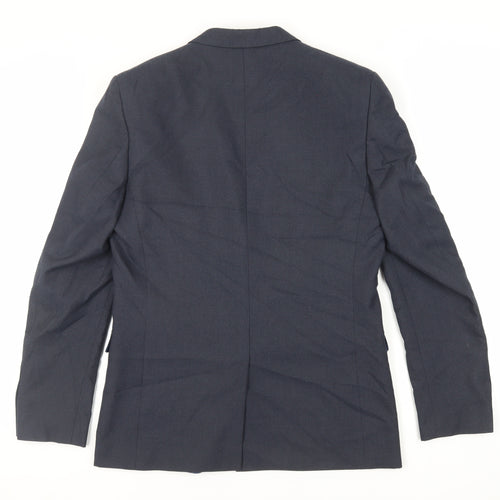 Marks and Spencer Mens Blue Polyester Jacket Suit Jacket Size 40 Regular