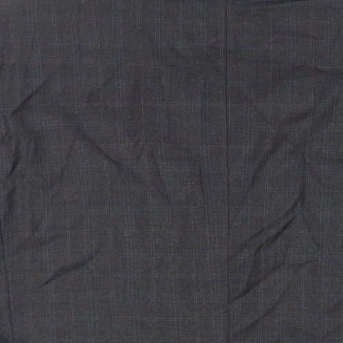 Marks and Spencer Mens Grey Plaid Wool Jacket Suit Jacket Size 46 Regular