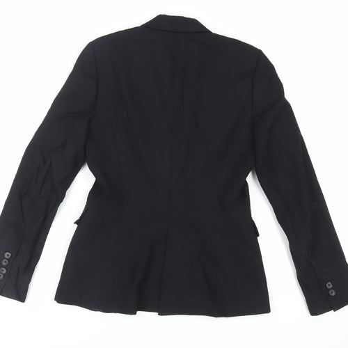 Zara Womens Black Jacket Blazer Size 8 Button