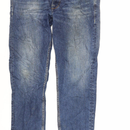 Burton Mens Blue Cotton Skinny Jeans Size 34 in L29 in Regular Zip