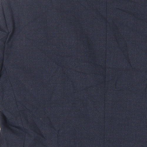 NEXT Mens Blue Plaid Polyester Jacket Suit Jacket Size 40 Regular