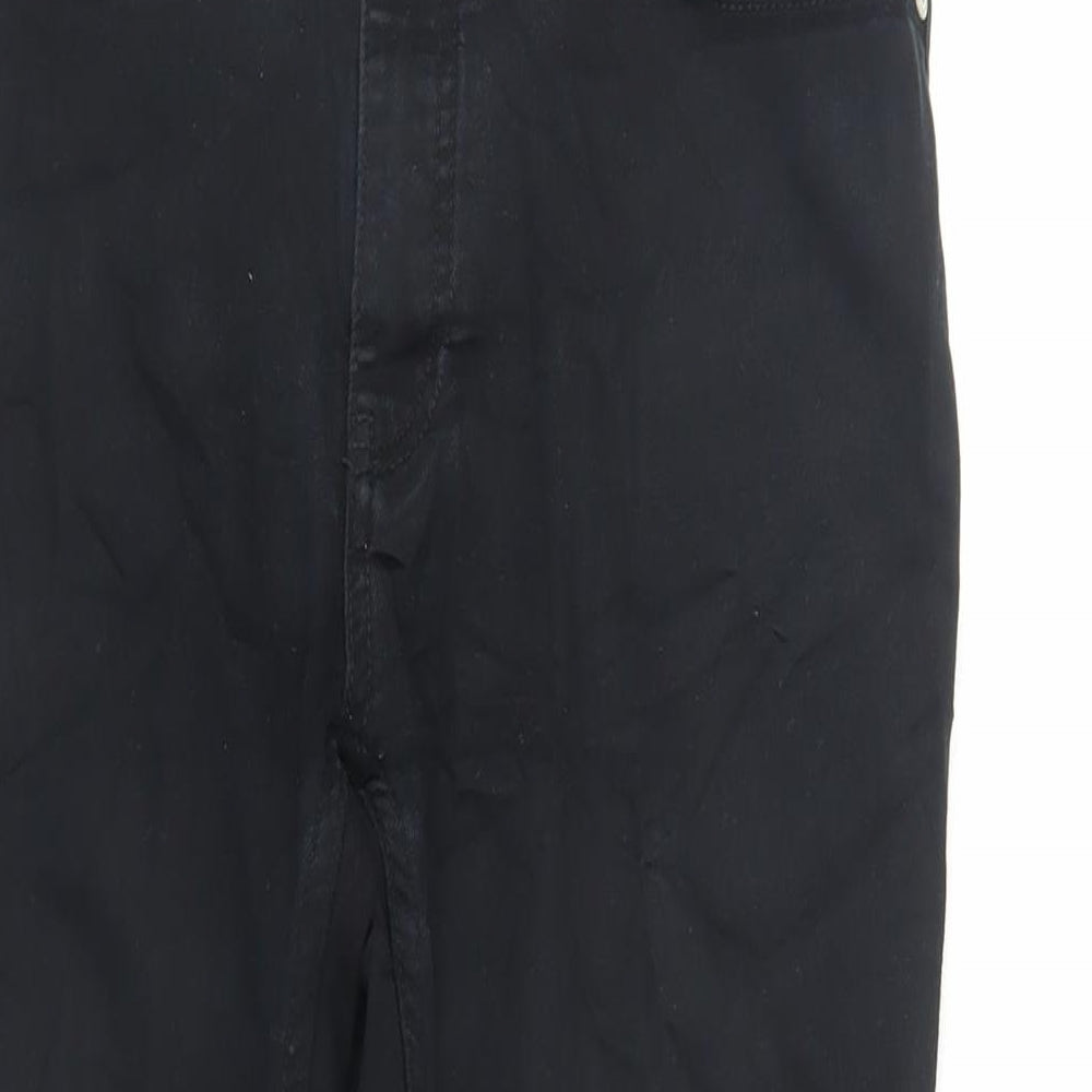 Zara Womens Black Cotton Skinny Jeans Size 14 L29 in Regular Zip