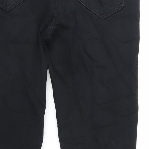 Zara Womens Black Cotton Skinny Jeans Size 14 L29 in Regular Zip