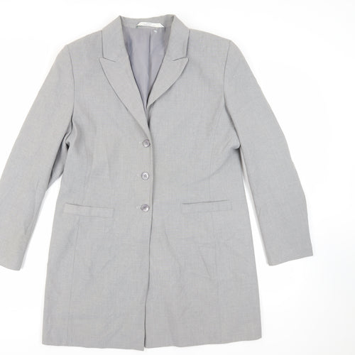 St Michael Womens Grey Jacket Blazer Size 18 Button - Vintage