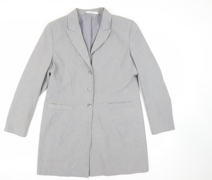 St Michael Womens Grey Jacket Blazer Size 18 Button - Vintage