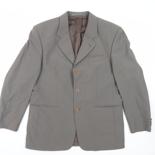 Skopes Mens Green Wool Jacket Suit Jacket Size 40 Regular