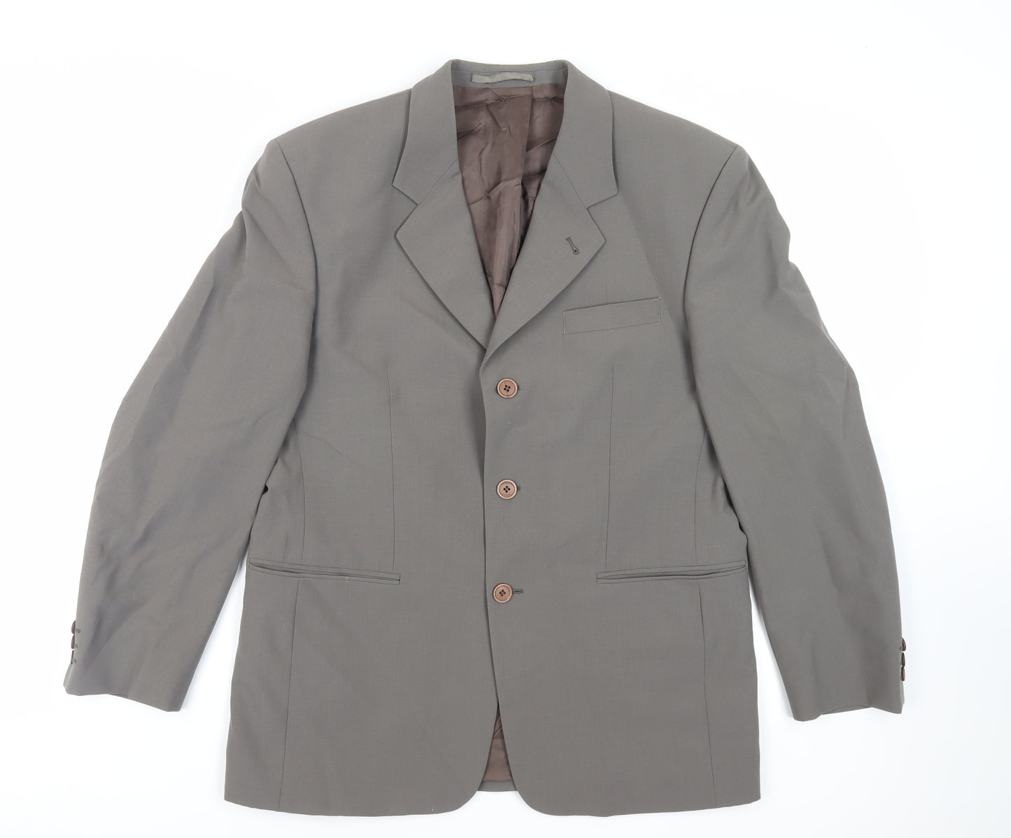 Skopes Mens Green Wool Jacket Suit Jacket Size 40 Regular