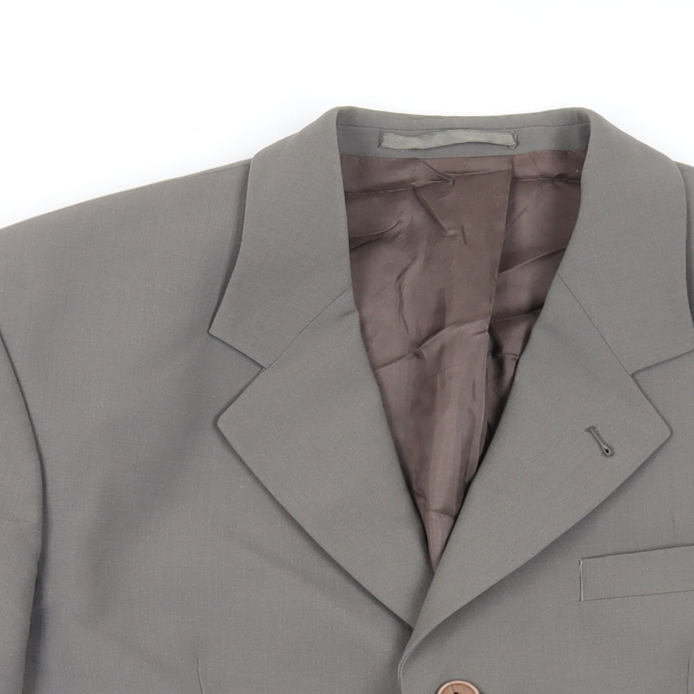 Skopes Mens Green Wool Jacket Suit Jacket Size 40 Regular