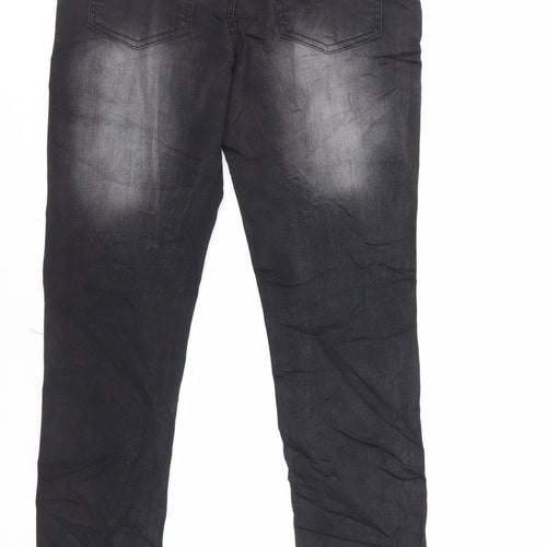 New Look Womens Black Cotton Skinny Jeans Size 10 L29 in Regular Zip