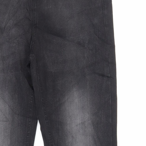 New Look Womens Black Cotton Skinny Jeans Size 10 L29 in Regular Zip
