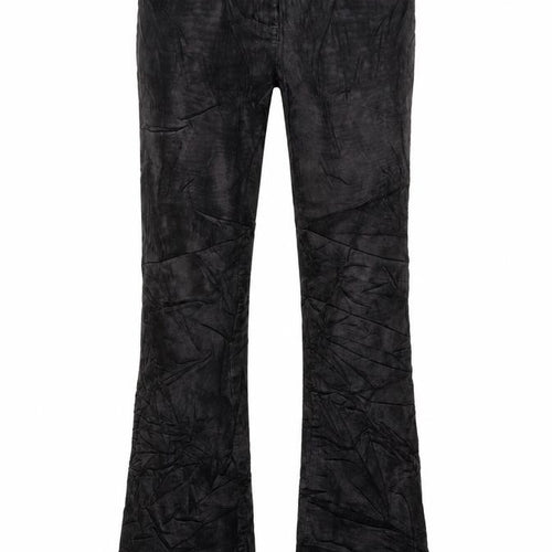 Marks and Spencer Womens Black Cotton Trousers Size 8 L29 in Regular Zip