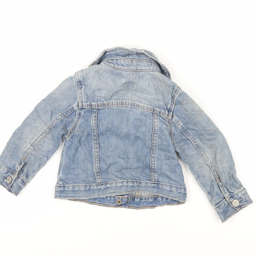 Gap Girls Blue Basic Jacket Jacket Size 2 Years Snap