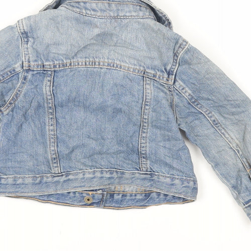 Gap Girls Blue Basic Jacket Jacket Size 2 Years Snap