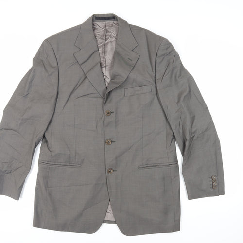 Marks and Spencer Mens Grey Wool Jacket Suit Jacket Size 40 Regular