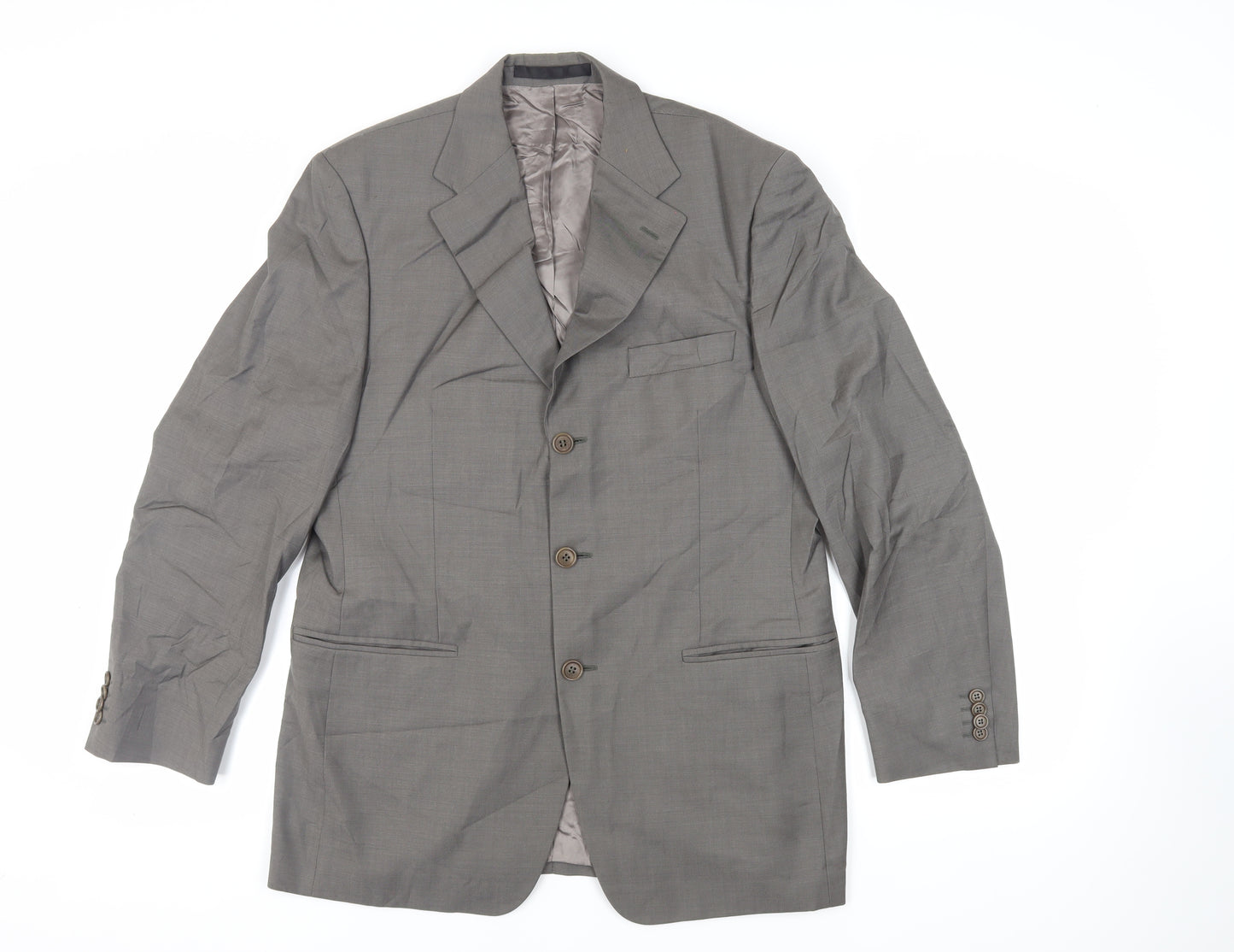 Marks and Spencer Mens Grey Wool Jacket Suit Jacket Size 40 Regular