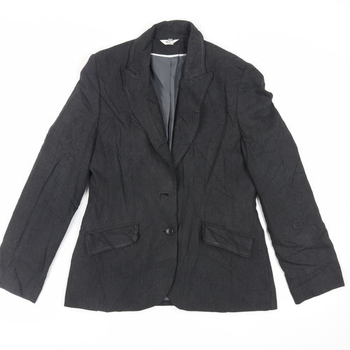 Klass Womens Black Jacket Blazer Size 12 Button
