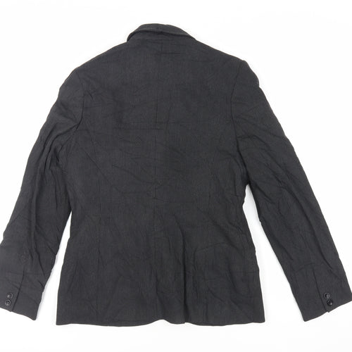 Klass Womens Black Jacket Blazer Size 12 Button