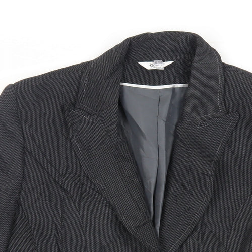 Klass Womens Black Jacket Blazer Size 12 Button