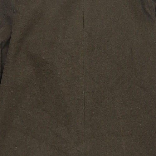 New Look Womens Green Overcoat Coat Size 10 Button