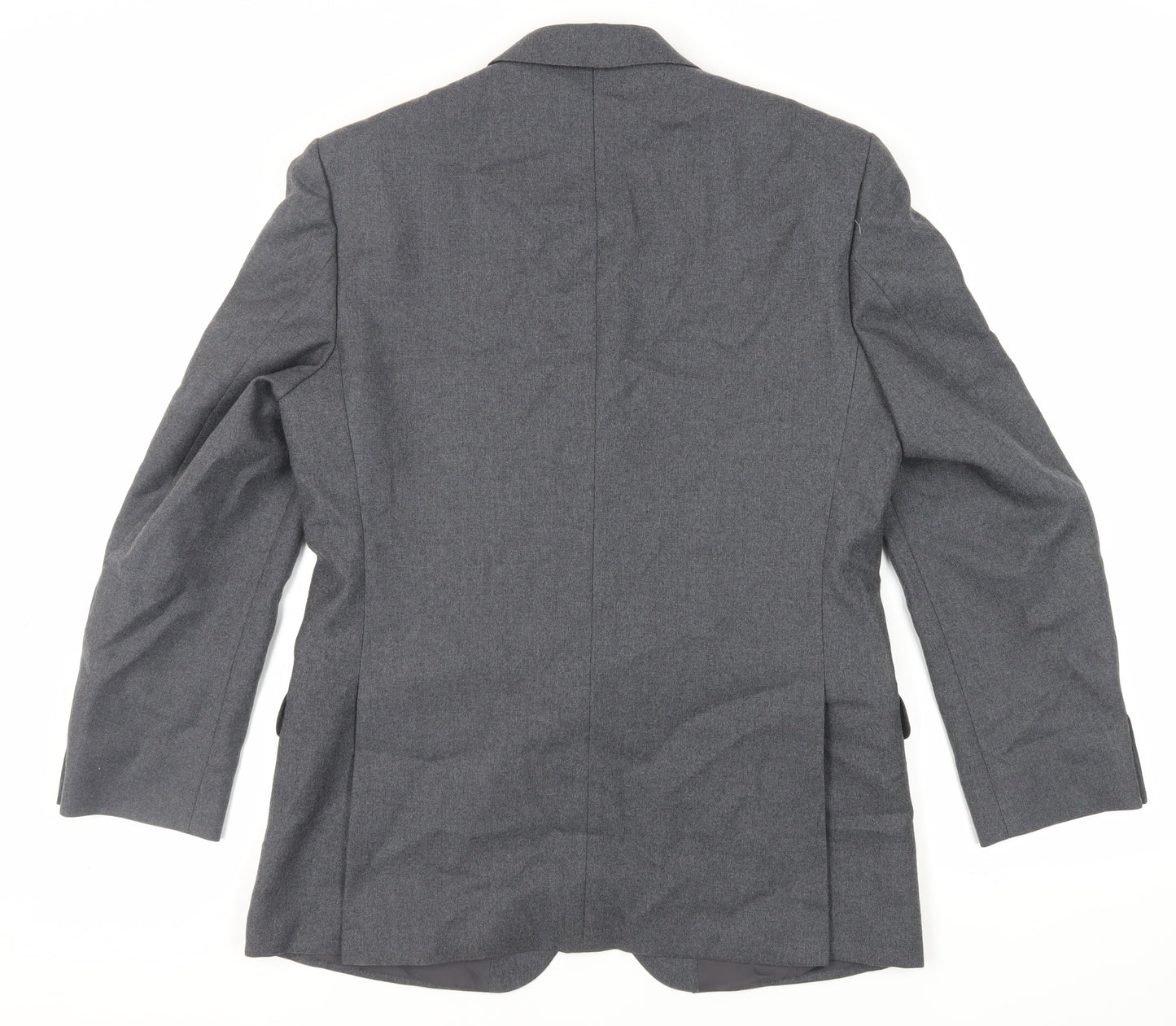 The Label Mens Grey Wool Jacket Suit Jacket Size 40 Regular